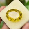 Lab Created Yellow Topaz   51.7 Ct Oval Shape Loose Gemstone For Gifting