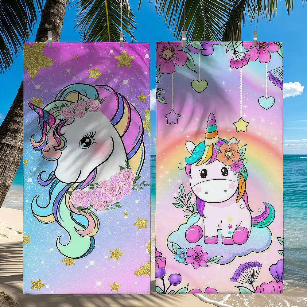 Einhorn Rosa Traum Märchen Handtuch Schnelltrocknende Strandhandtücher Sind Geeignet Für Schwimmbäder Camping Yoga Und Das Fitnessstudio