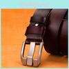 Retro Mens Leather Belt With Alloy Pin Closure For Formal And Casual Wear