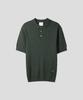 Ssei Standard Cable Collar Short Sleeve Knit Khaki