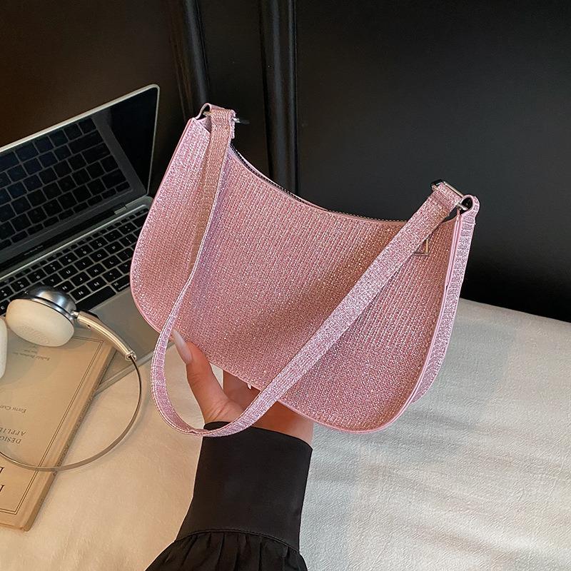 High-end Shiny Small Bag Women's Summer New Trendy Shoulder Underarm Bag Handbag Small Bag