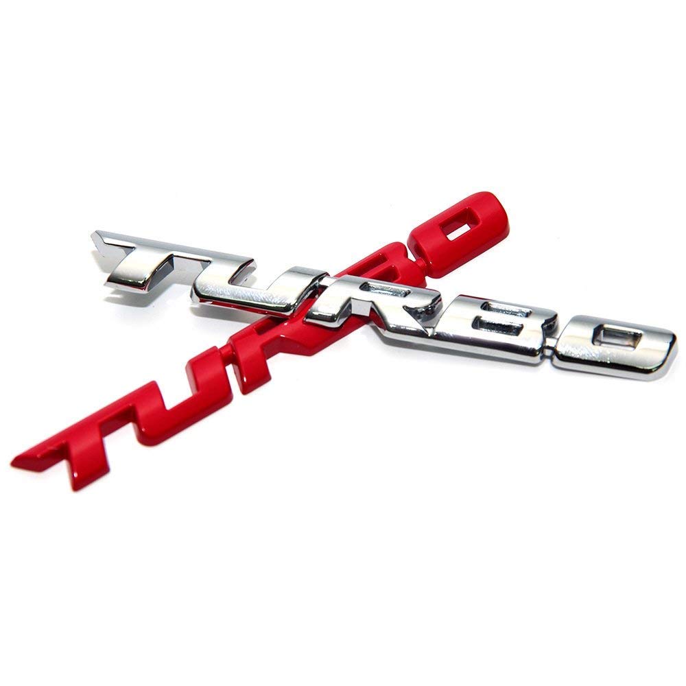 CarOver [3D Metal] Universal TURBO Sticker Turbo Car Car 3D Cool Letters English Logo