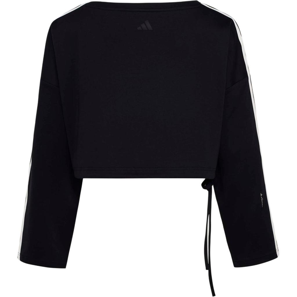 adidas Dance Three Stripes Movement Series Pure Cotton Casual Pullover Long Sleeve Drop Shoulder T-Shirt Women Tops KX8923
