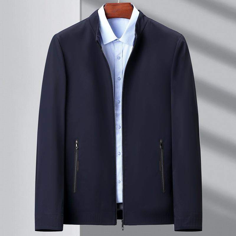 

Оригинальная куртка, весенне-осенний однотонный топ со стойкой, мужская новая куртка для папы среднего и пожилого возраста 200