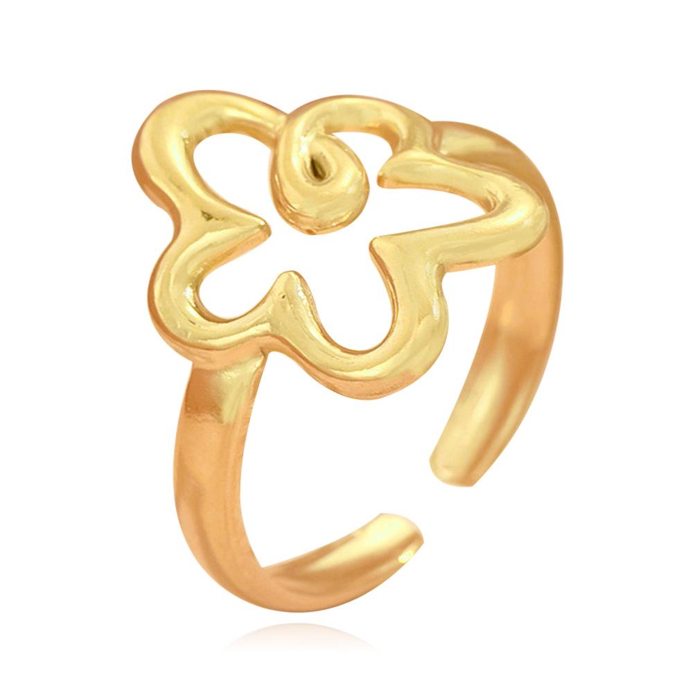 Sweet Fairy Rose Adjustable Stainless Steel Open Ring - Perfect Gift for Girlfriend or Best Friend