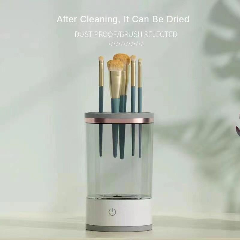 Electric Makeup Brush Cleaner Device Automatic Beauty Tool Cleaning All-in-one Machine White