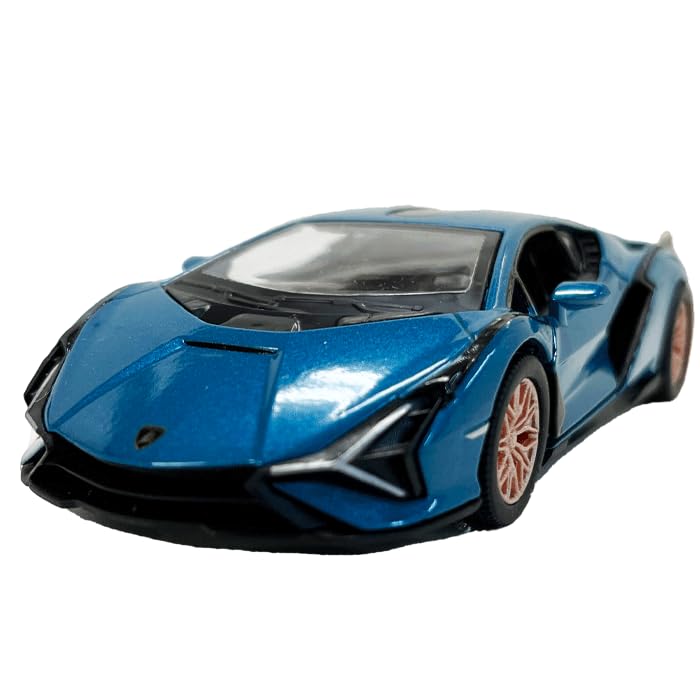 

Lamborghini Cyan Blue KINSMART Откатная литая модель автомобиля 140 синий