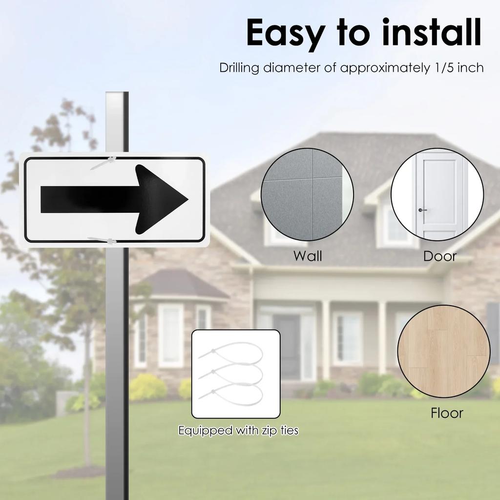 Reflective Arrow Signs Solid Reflective Directional Sign Versatile Easy To Install Aluminum Reflective Directional Sign for Road