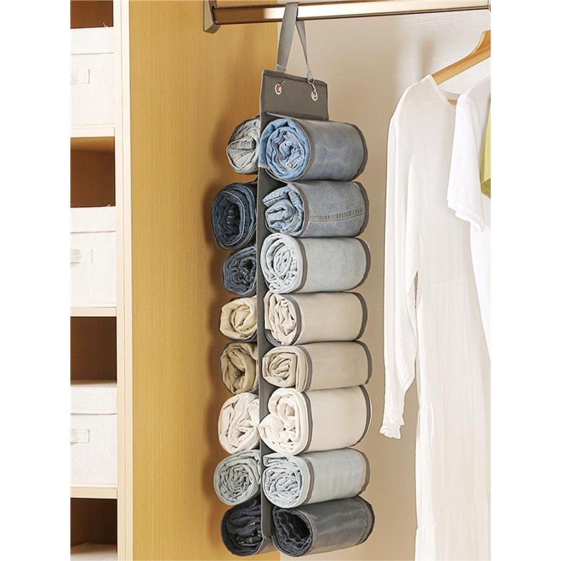 1PC Legging Storage Bag Storage Hanger Can Holds 16/26 Leggings or Shirts Jeans Compartment Storage Hanger