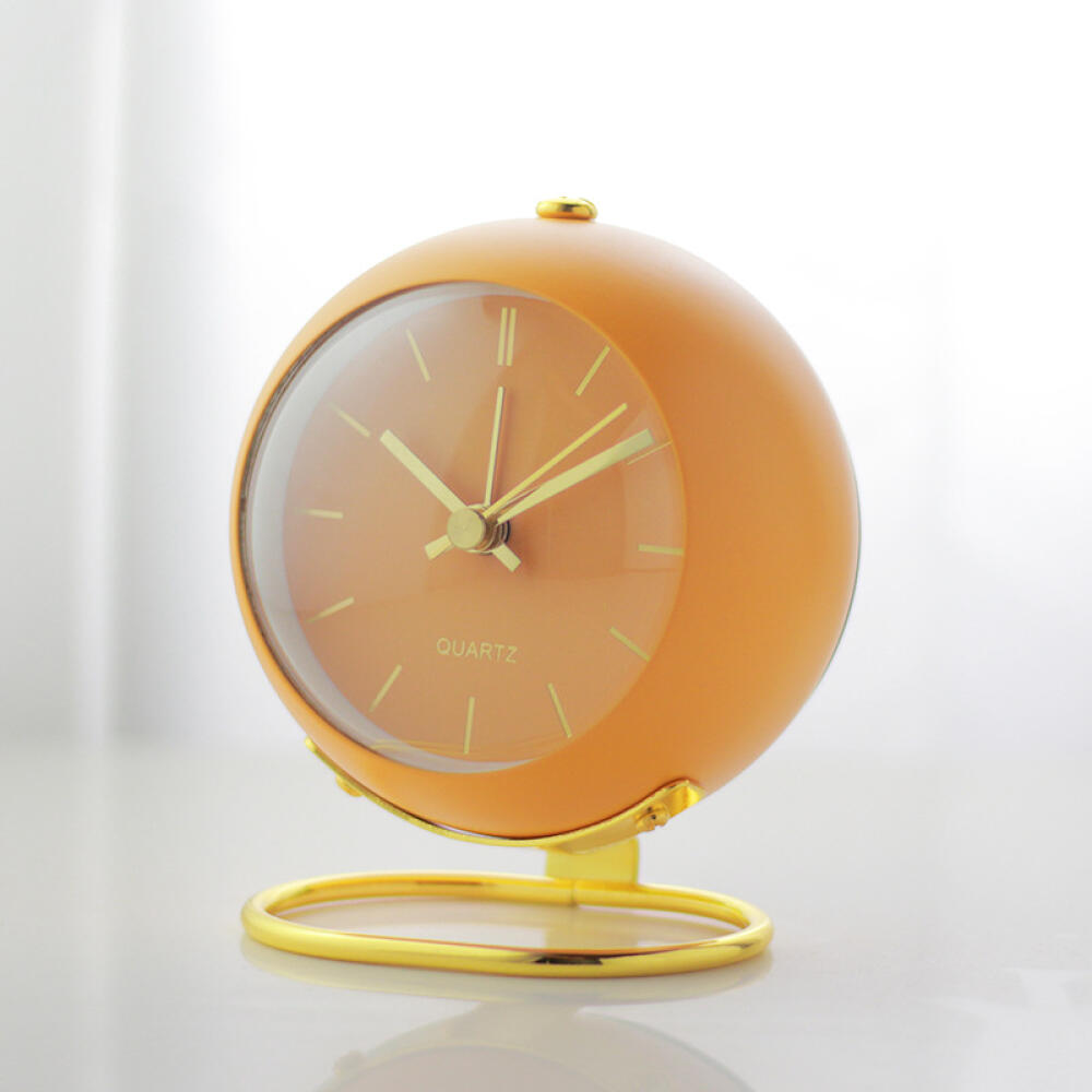 Metal Alarm Clock Silent Non Ticking Movement with Glow In the Dark Simple Style for Kids Students Bedroom Living Room Battery Operated Analog Clock