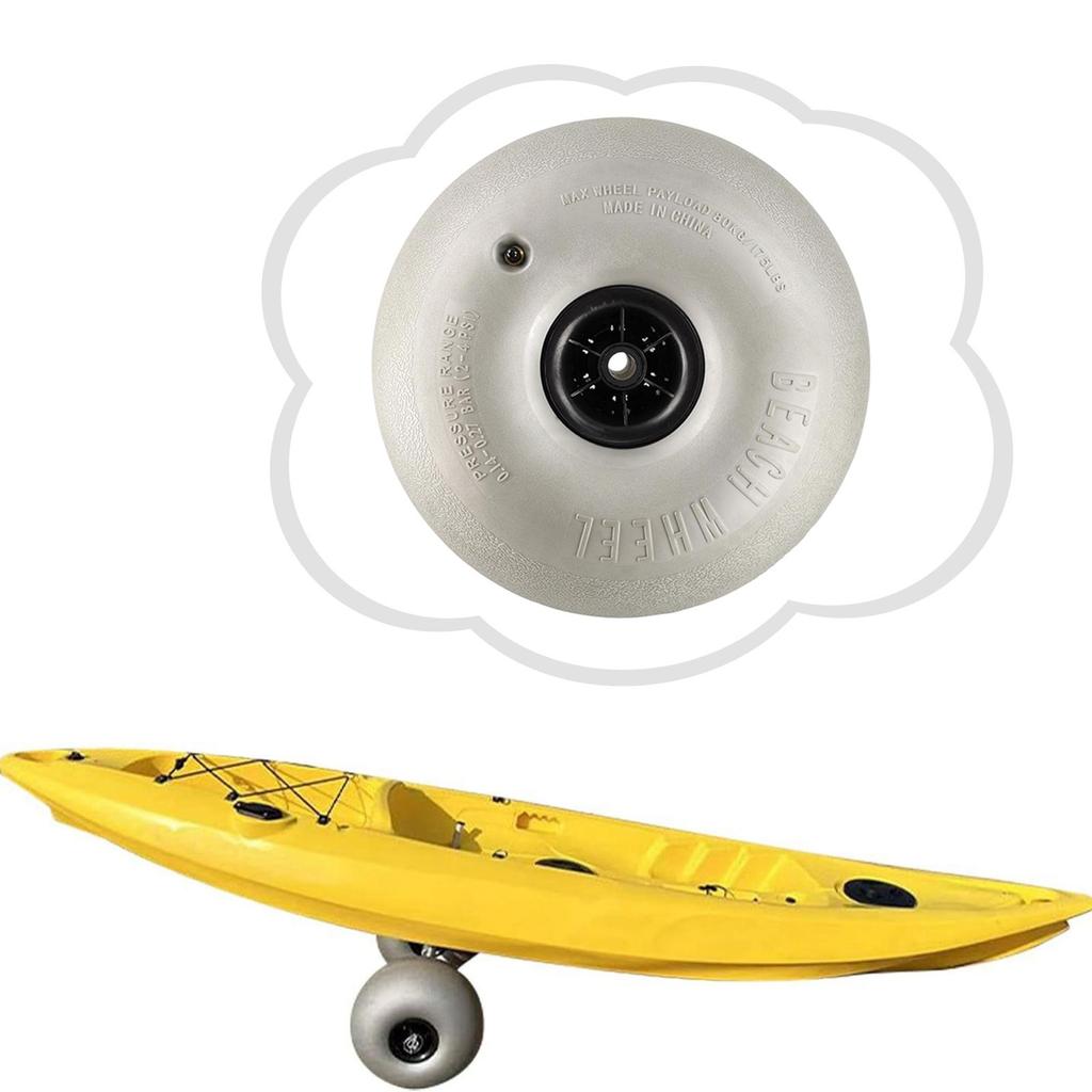 Beach Cart Wheel 16 Inch Balloon Tire Inflatable Folding Wheel for Kayak Fishing Wagon Heavy Duty