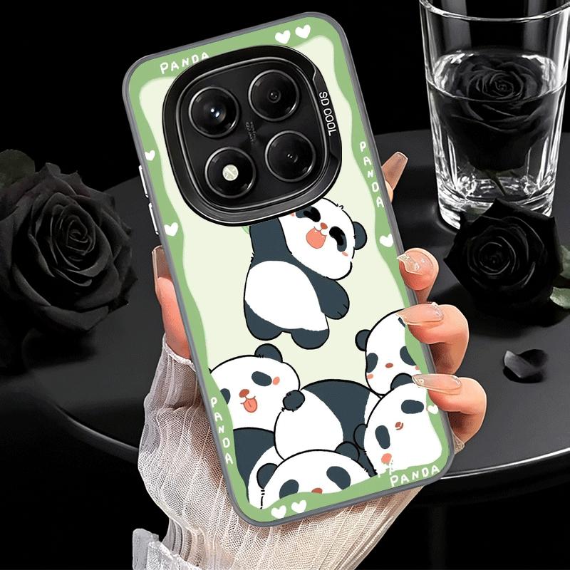 Cute Cartoon Panda Soft Phone Case for Xiaomi Redmi Note 13 14 15 Pro Plus 12S 12 11S 11 11T 10S 10 Shockproof Cover Back Shell