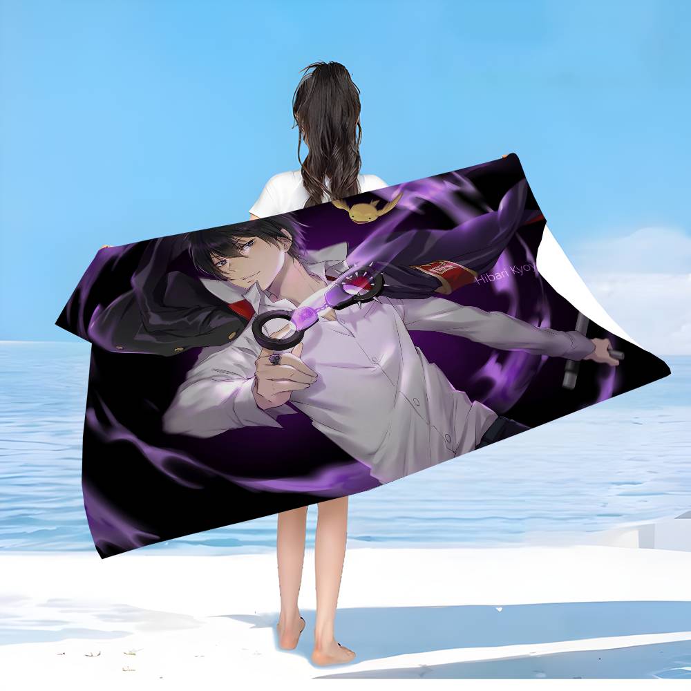 Popular Anime H-Hitman Reborn Beach Towel Colorful Bath Towels For Girl Microfiber Quick Dry Sand Free Beach Spa Gym Pool
