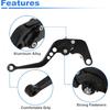Motorcycle Short Brake Clutch Lever Adjustable for Suzuki GSXR600 GSXR750 GSXR1000 Solid Black Aluminum Alloy Handlebar Brake Lever Clutch Lever