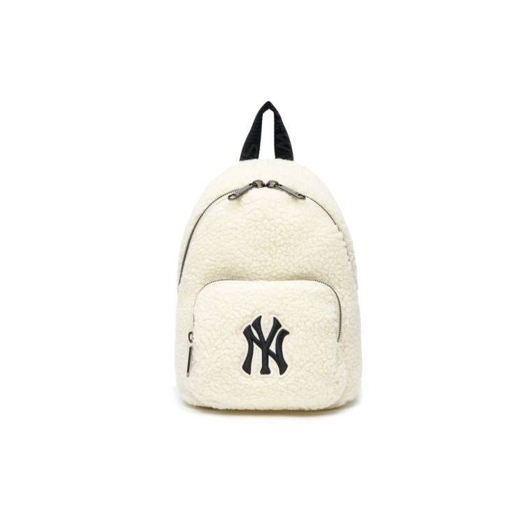 MLB New York Yankees Logo Fleece Backpack Mini Unisex backpack White 3ABKS0216-50CRS White