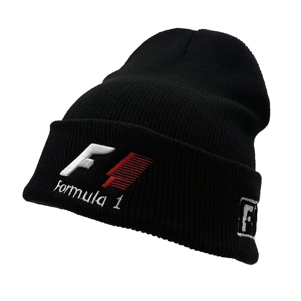 European and American Beanie Hats Sports Racing Embroidered Wool Knitted Hats Men's and Women's Autumn and Winter Thermal Hats Cold Hats