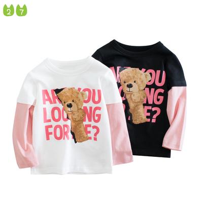 Tricou Fata Maneca Lunga Copii Top Imprimat Urs