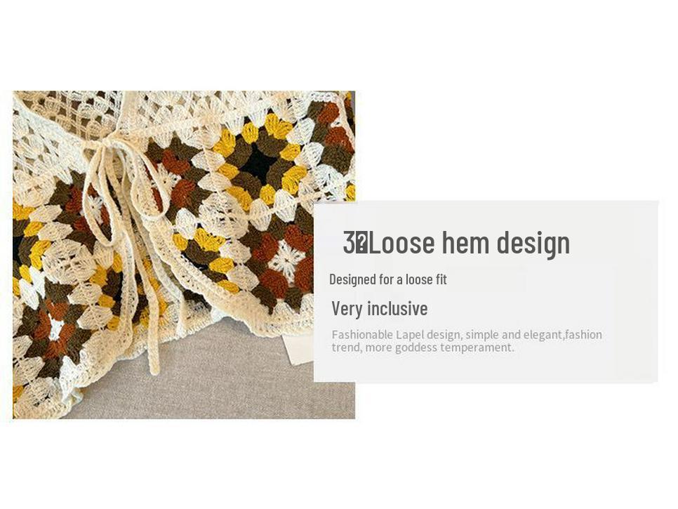 Sleeveless Crochet Lace Knit Cardigan: Fashionable Loose Bolero Vest