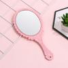 1PC Vintage Oval-Shape HandHeld Mirror Women Girls Standing Makeup Dresser Mirror Vanity Mirror Makeup Supplies