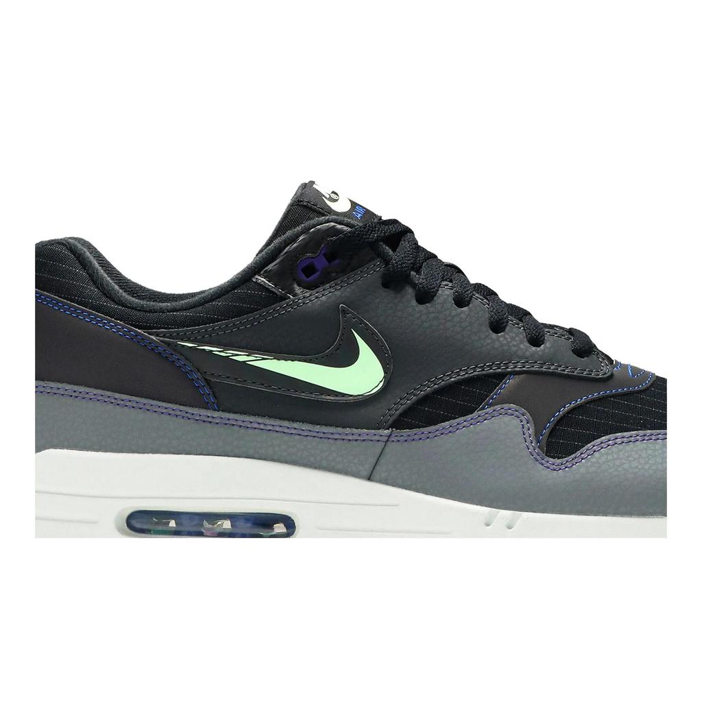 Nike Air Max 1 'Future Swoosh' (Unisex) Black / Cool Grey / Anthracite / Racer Blue Running Shoes CT1624 001