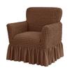 Bubble Grid Club Chair Cover Elastic Tub Sofa Covers with Skirt Hem Single Armchair Slipcovers for Living Room Bar Counter Hotel