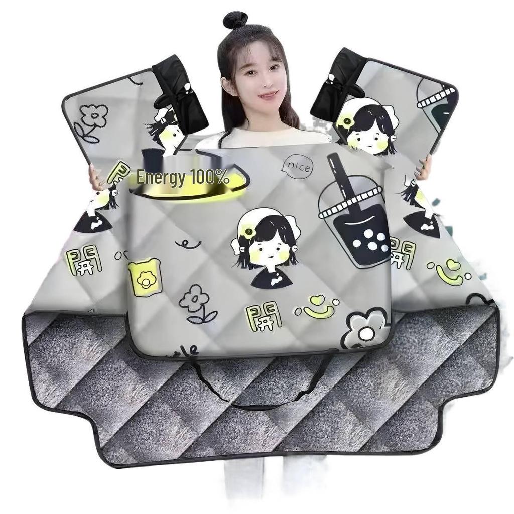 Fluffy, Thickened Windproof Blanket for Electric Vehicles - Ideal for Autumn/Winter Cold Protection