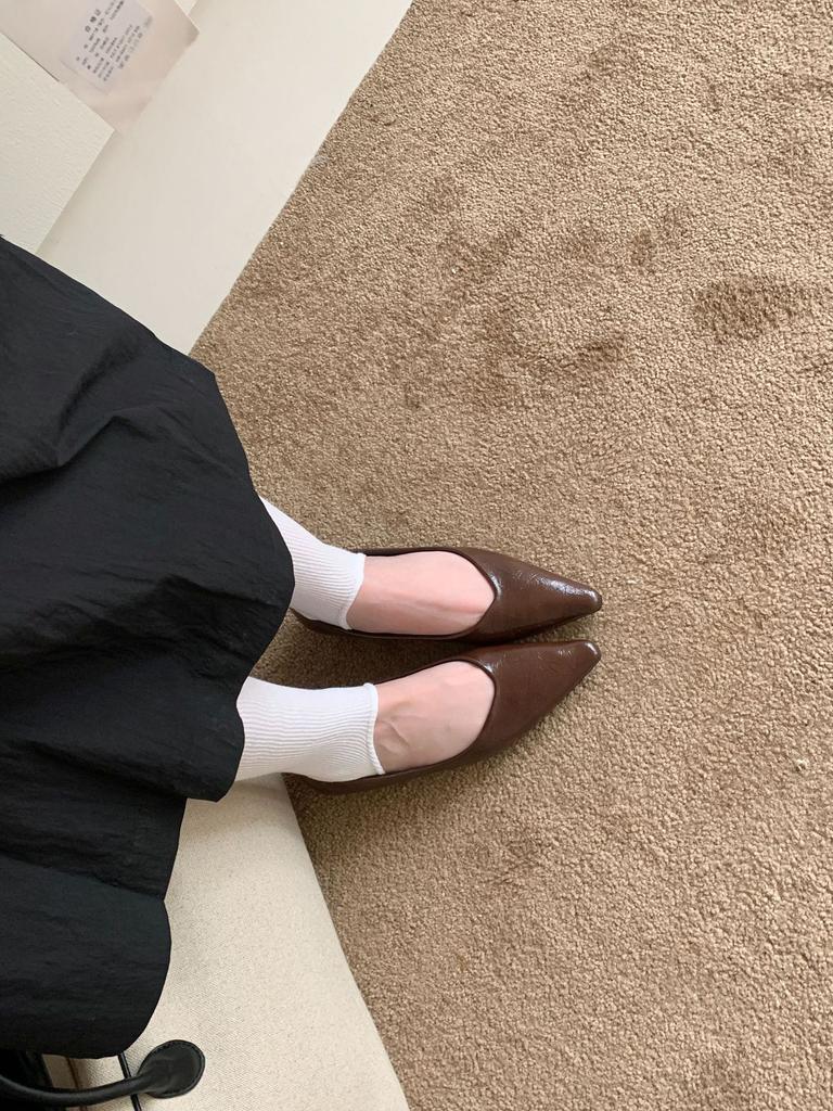 Square head small slope heel is not tired of feet, autumn 2025 new light mouth with skirt temperament single shoes women's shoes