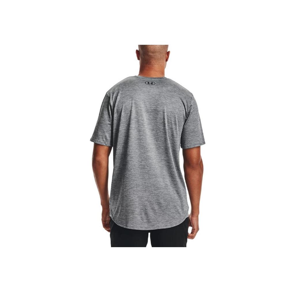 Under Armour Solid Color Logo Crew Neck Tee Men Tops Grey 1361426-012