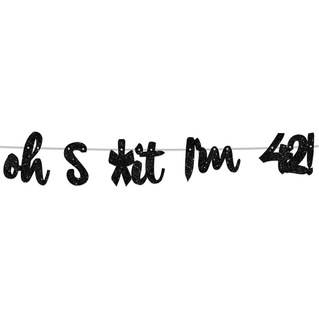 Oh I’m 30! Banner Backdrop Glitter Black Hallo Thirty Cheers to 30 Years Old Theme Decor for Man Woman Happy 30th Birthday Party Photo Studio Prop