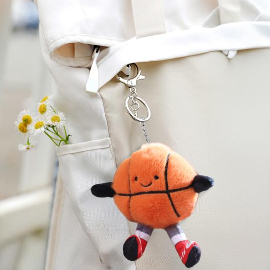 Doll Pendant Hanging Decoration Sports Theme Design Soft Plush Fabric Doll Charm Soccer Basketball Badminton Styles Doll Toy