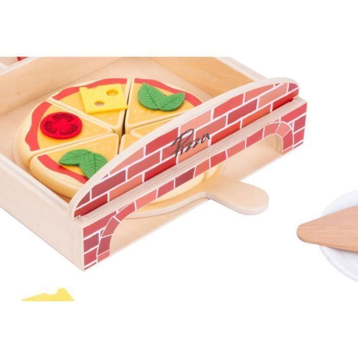 Ensemble Pizza Gourmet - DORJEE - 20 Pièces - Bois - Accessoires Inclus