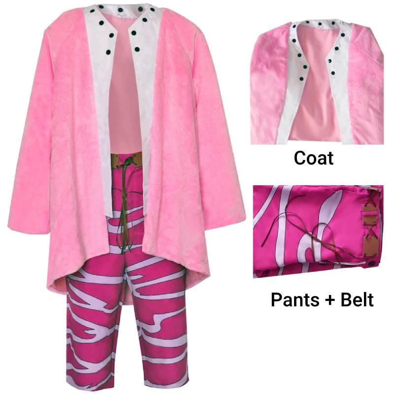 

Doflamingo Piece One Cosplay Costume Halloween Party Outfit Role Play Gifts Fans 3XL