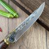 Forged Outdoor Stainless Steel Camping and Steak Knife with Leather Sheath