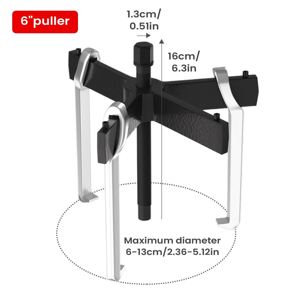 Gear Puller 3 Jaw 4/6/8 Inch Heavy Duty Multi-functional Auto Supplies Brake Drum Puller For Mechanics Motorcycle ATV Boat