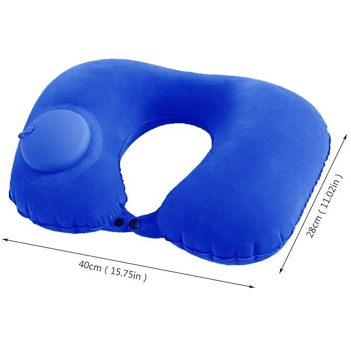 Inflatable Travel Neck Pillow for Airplane Train Car Washable Pillowcase U Shaped Office Napping Pillow,Home Head Neck and Lumbar Support