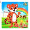 20Pcs Wooden Puzzle Toys Cartoon Animals Intelligence Educational Kids Gift