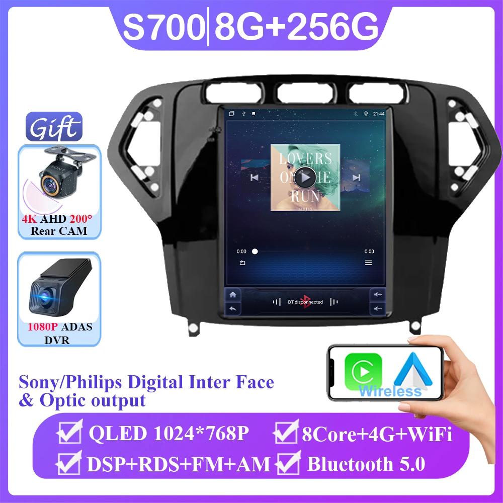 Carplay Pionowy Model Bezprzewodowy Android Auto Dla Forda Mondeo 2007-2010 Radio Samochodowe 9,7 cala Radio 8-rdzeniowe FM AM Multimedia