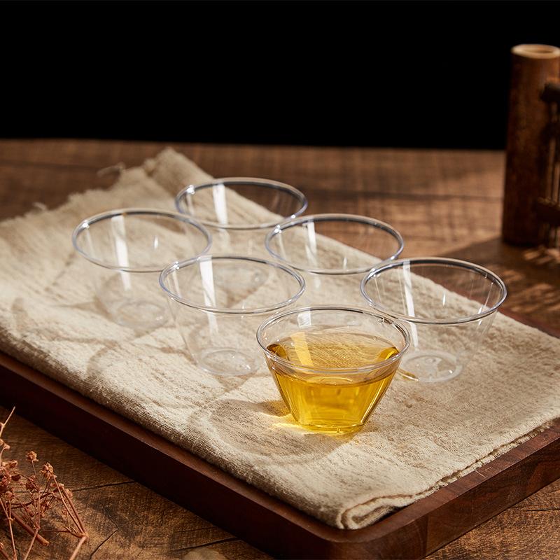 10pcs 50pcs 2oz Disposable Transparent Tea Cups PS Hard Plastic Birthday Party Drink Cups Thickened Aviation Cup Party Cocktail Glass Jelly Cup