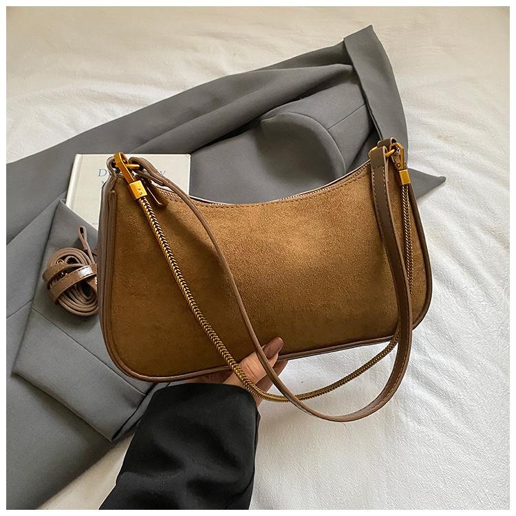 

2025 new bag women s large-capacity high-end bag autumn and winter retro casual shoulder underarm bag high-end commuter bag коричневый