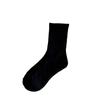Women's Classic Black & White Non-Slip Cotton Mid-Calf Socks - Breathable & Elastic