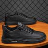 Men's Shoes New Autumn Breathable Waterproof Anti-skateboard Shoes Men's Casual Leather Shoes Black Work Labor Insurance