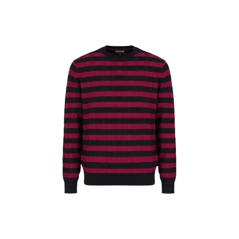 EMPORIO ARMANI FW22 Sweater Men's Black Red 6L1MXN1-MBTZ1-F803