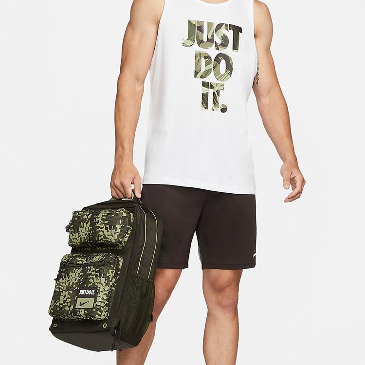 Nike Polyester Backpack Regular Unisex Green Lightweight Casual DQ5168-355