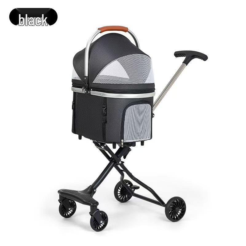 Легкая складная алюминиевая коляска для домашних животных, кошек и собак Pet Stroller