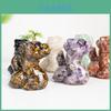 Resin Animal Figurine Home Decor With Natural Crystal For Office And Gift Ideas