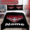 3pcs Duvet Cover Set (1*Duvet Cover + 2*Pillowcase, Without Core), Custom Name Essendon Football Pattern Bedding Set, Home Bedroom Decor Gift