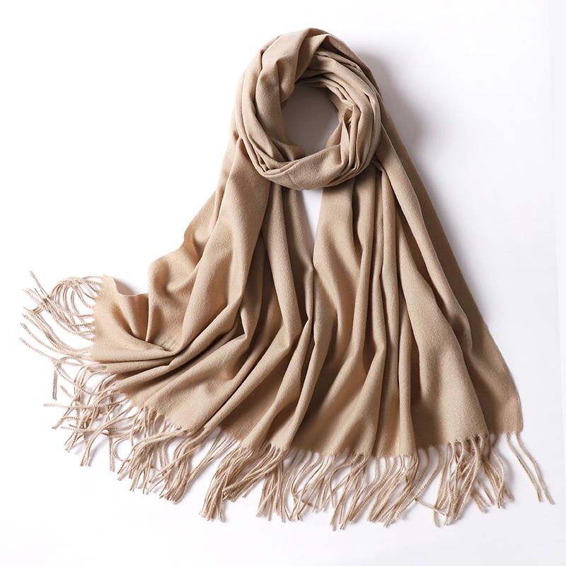 Winter Scarf For Women Cashmere Warm Solid Pashmina Blanket Wraps Female Thick Soft Bufanda Big Tassel Shawl Long Poncho Echarpe