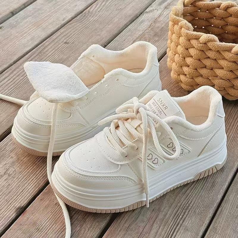 

Little white shoes women s milk fufu with skirt women s shoes 2025 new autumn and winter versatile chic shoes platform sneakers 40