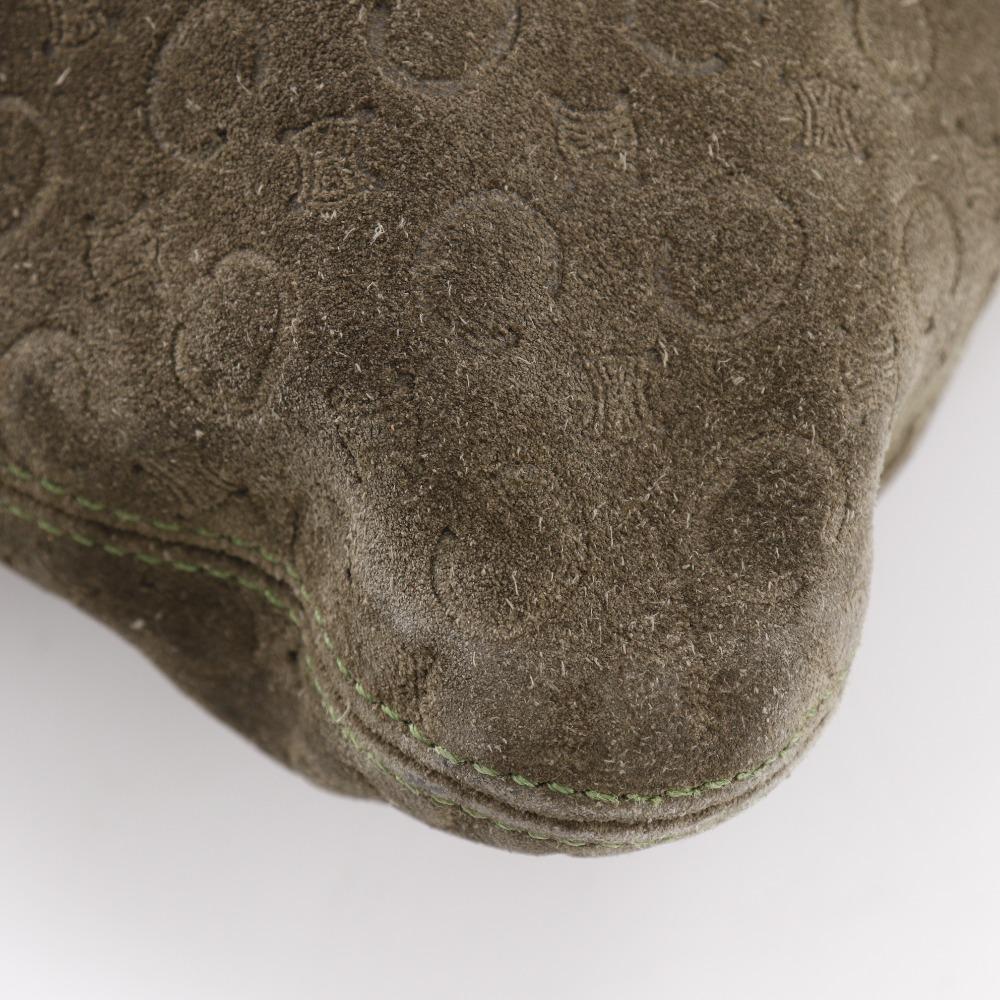 Celine C Macadam Umhängetasche Braun Wildleder Damen Gebraucht