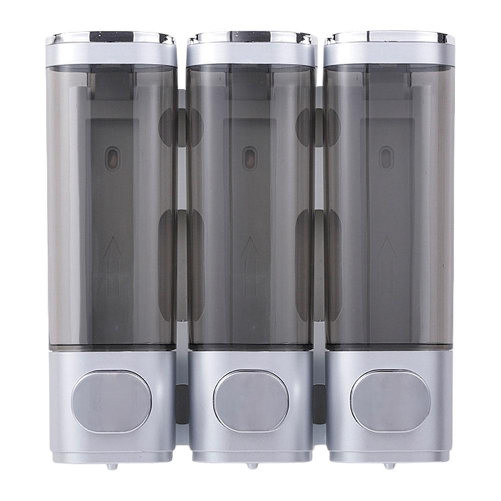 Shampoo and Conditioner Dispenser 3 Chamber Shower Soap Dispenser No Drill Shower Dispenser Wall-Mounted for Bathroom Hotel